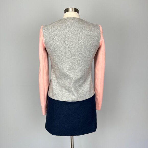 Sabine Womens Layne Colorblock Zip Front Jacket Gray Pink Blue size XS - Picture 6 of 13